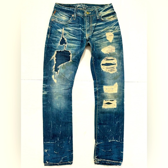 New Men’s Robin’s Jean Size 30 New Without Tags Style #D5140IND MARLON Destroyed - Picture 1 of 13